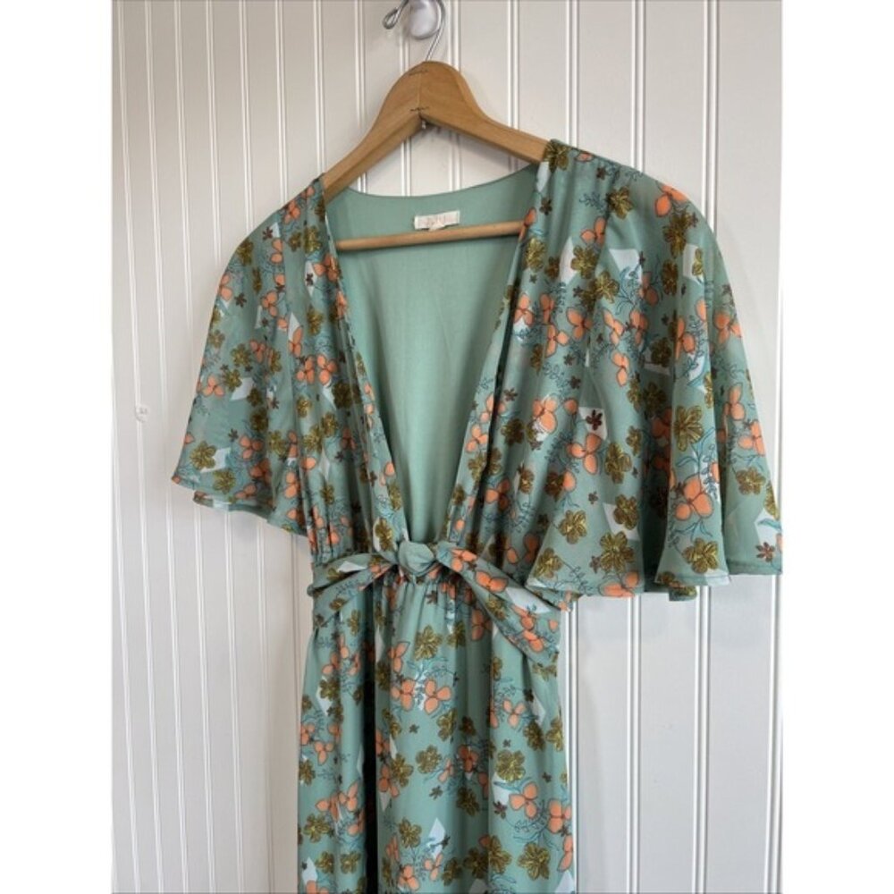 Tulle Dress Maxi Floral Sheer Women Size Small Anthropologie